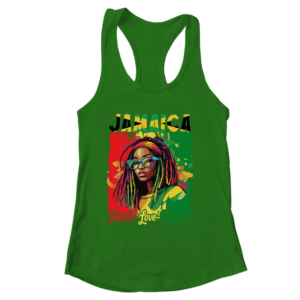 Jamaican Woman Life Reggae Music Culture Jamaica Flag Shirt & Tank Top | siriusteestore