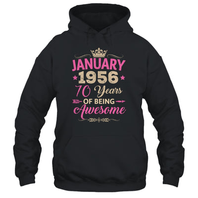 January 1956 70 Years Of Being Awesome Retro 70th Birthday Shirt & Tank Top | siriusteestore