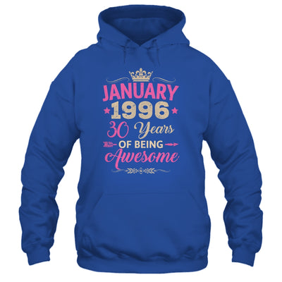 January 1996 30 Years Of Being Awesome Retro 30th Birthday Shirt & Tank Top | siriusteestore