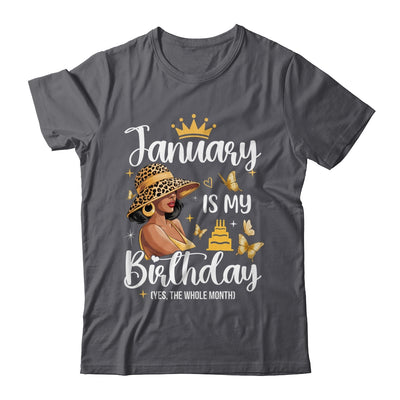 January Is My Birthday African American Woman Birthday Queen Shirt & Tank Top | siriusteestore