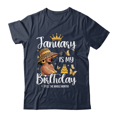 January Is My Birthday African American Woman Birthday Queen Shirt & Tank Top | siriusteestore
