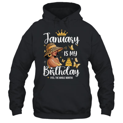 January Is My Birthday African American Woman Birthday Queen Shirt & Tank Top | siriusteestore