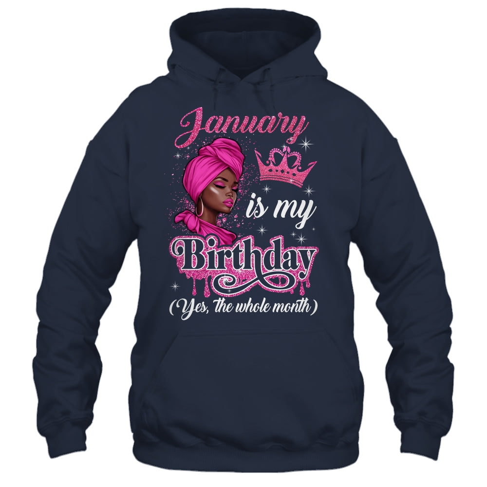 January Is My Birthday African Black Women Birthday Queen Shirt & Tank Top | siriusteestore