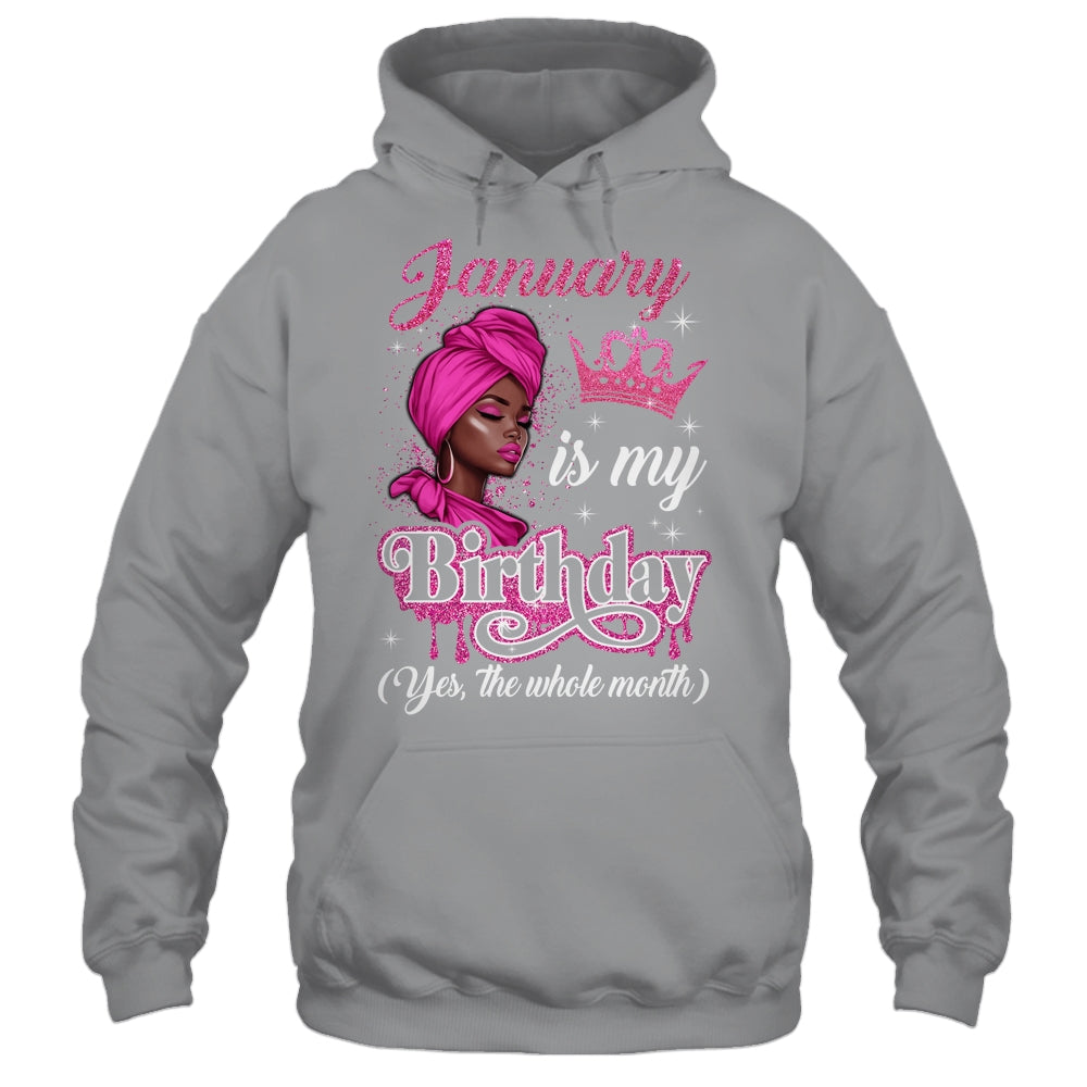 January Is My Birthday African Black Women Birthday Queen Shirt & Tank Top | siriusteestore