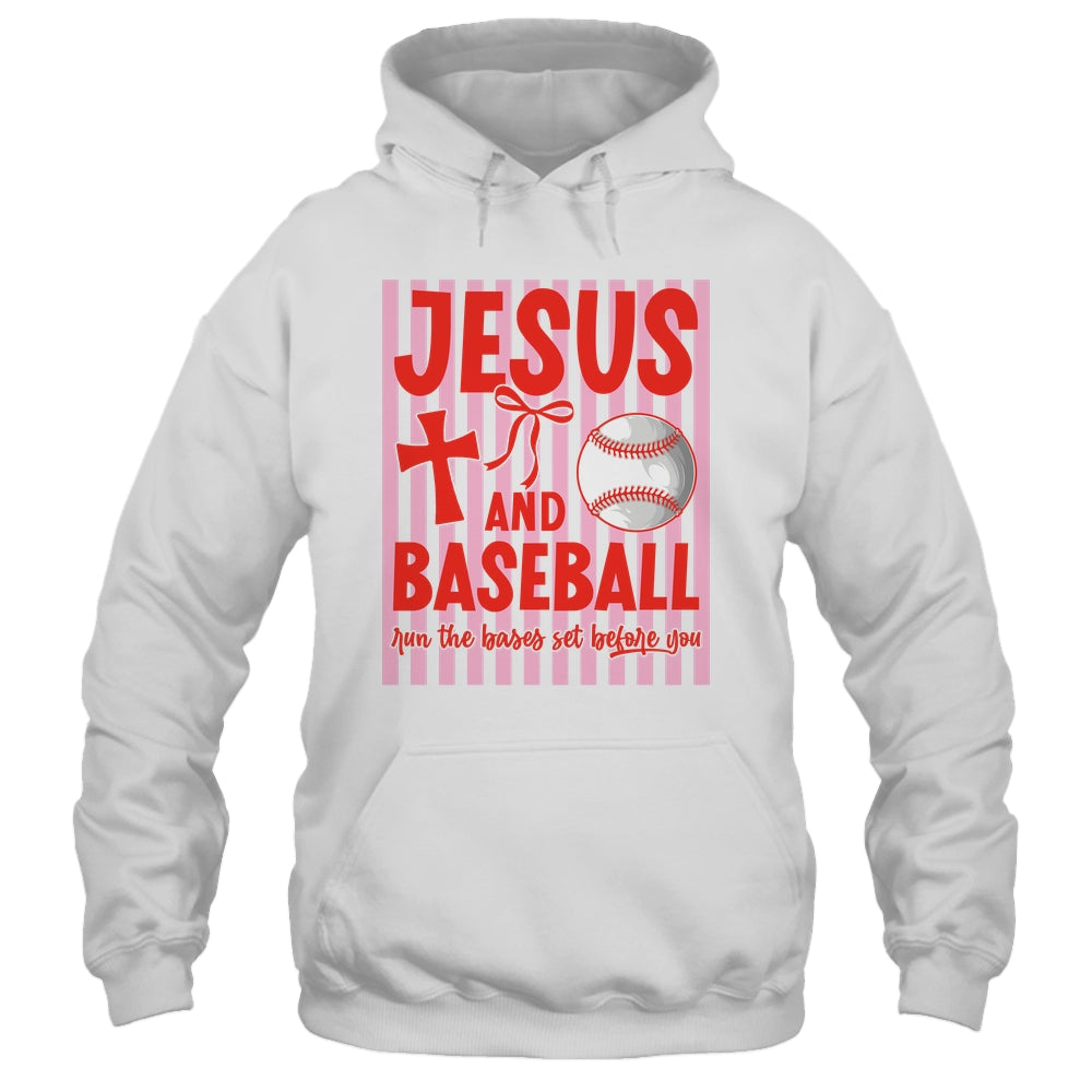 Jesus And Baseball Run The Bases Set Before You Christian Shirt & Tank Top | siriusteestore