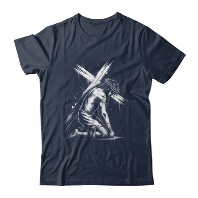 Jesus Carrying Cross Religious Vintage Christian Christ Shirt & Hoodie | siriusteestore