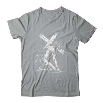 Jesus Carrying Cross Religious Vintage Christian Christ Shirt & Hoodie | siriusteestore