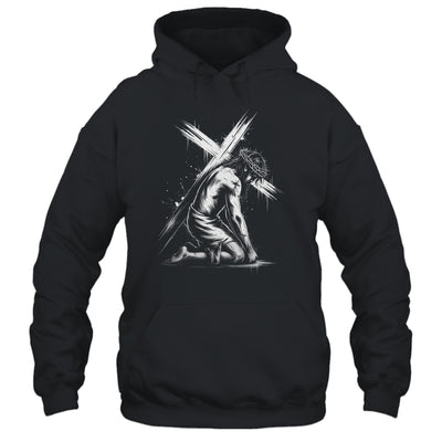 Jesus Carrying Cross Religious Vintage Christian Christ Shirt & Hoodie | siriusteestore