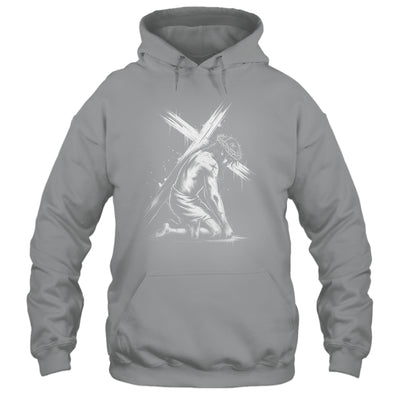 Jesus Carrying Cross Religious Vintage Christian Christ Shirt & Hoodie | siriusteestore