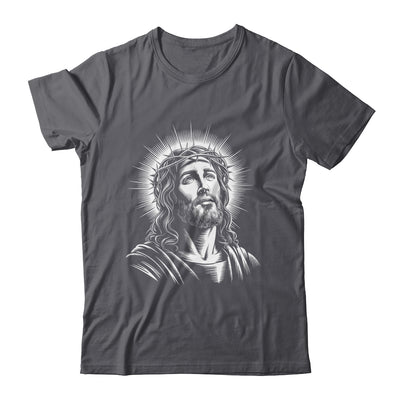 Jesus Christ Face With Crown Of Thorn God Bible Christian Shirt & Hoodie | siriusteestore