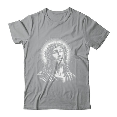 Jesus Christ Face With Crown Of Thorn God Bible Christian Shirt & Hoodie | siriusteestore