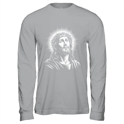 Jesus Christ Face With Crown Of Thorn God Bible Christian Shirt & Hoodie | siriusteestore