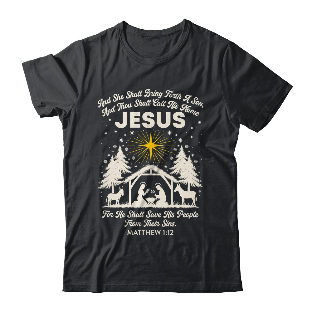 Jesus Christian Nativity Christmas Tree Xmas Family Holiday Shirt & Sweatshirt | siriusteestore
