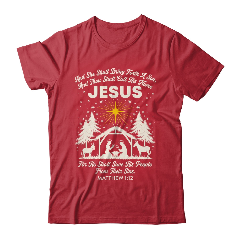 Jesus Christian Nativity Christmas Tree Xmas Family Holiday Shirt & Sweatshirt | siriusteestore