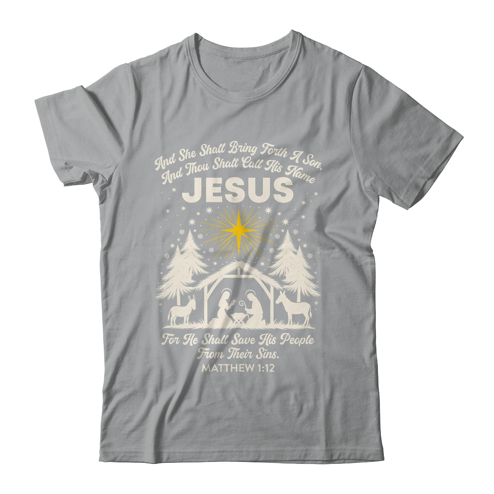 Jesus Christian Nativity Christmas Tree Xmas Family Holiday Shirt & Sweatshirt | siriusteestore
