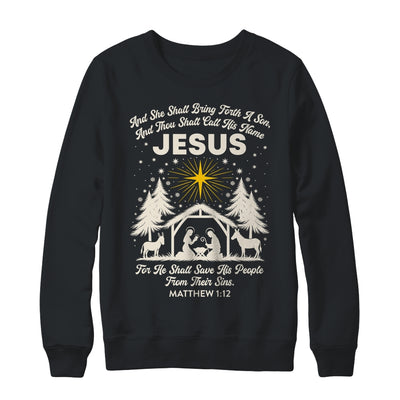 Jesus Christian Nativity Christmas Tree Xmas Family Holiday Shirt & Sweatshirt | siriusteestore