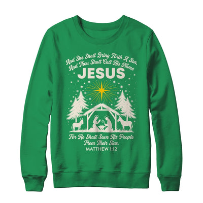 Jesus Christian Nativity Christmas Tree Xmas Family Holiday Shirt & Sweatshirt | siriusteestore