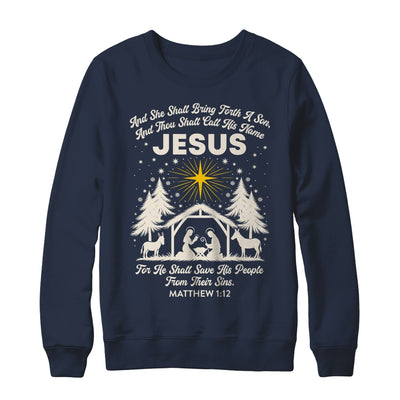 Jesus Christian Nativity Christmas Tree Xmas Family Holiday Shirt & Sweatshirt | siriusteestore