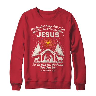 Jesus Christian Nativity Christmas Tree Xmas Family Holiday Shirt & Sweatshirt | siriusteestore
