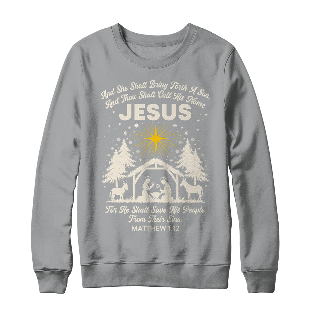 Jesus Christian Nativity Christmas Tree Xmas Family Holiday Shirt & Sweatshirt | siriusteestore