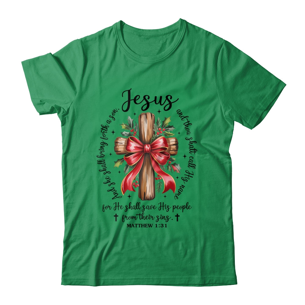 Jesus Christmas She Shall Bring Forth A Son Christian Xmas Shirt & Sweatshirt | siriusteestore
