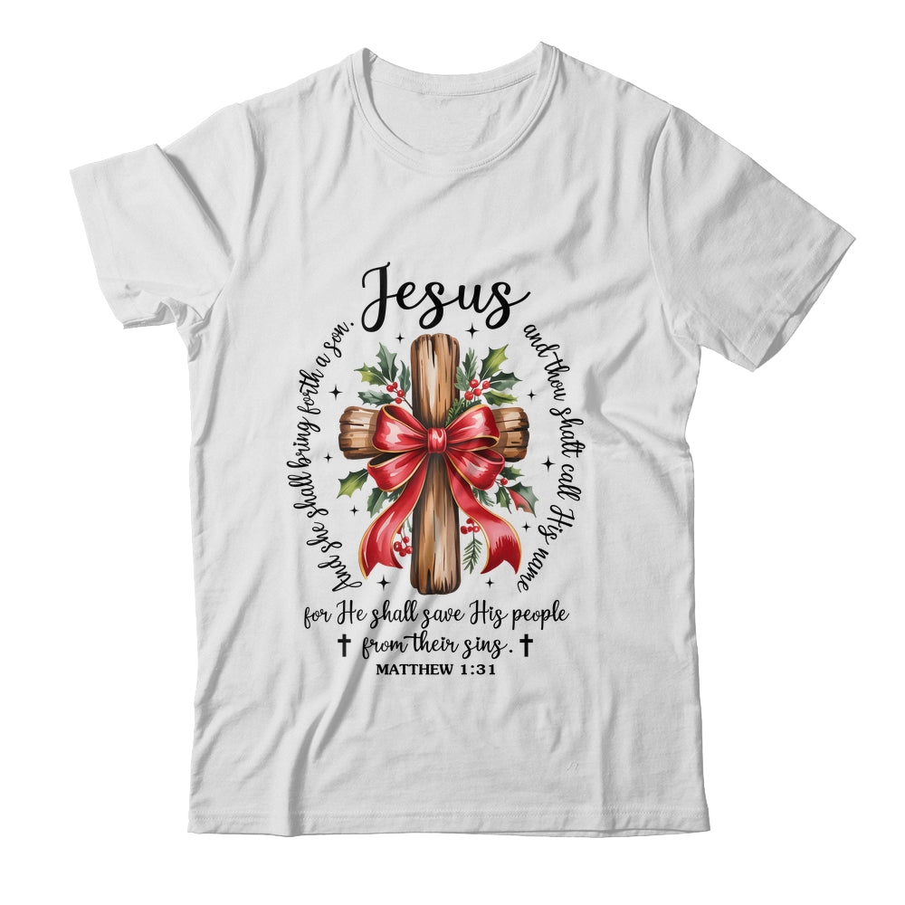 Jesus Christmas She Shall Bring Forth A Son Christian Xmas Shirt & Sweatshirt | siriusteestore