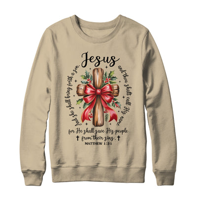 Jesus Christmas She Shall Bring Forth A Son Christian Xmas Shirt & Sweatshirt | siriusteestore