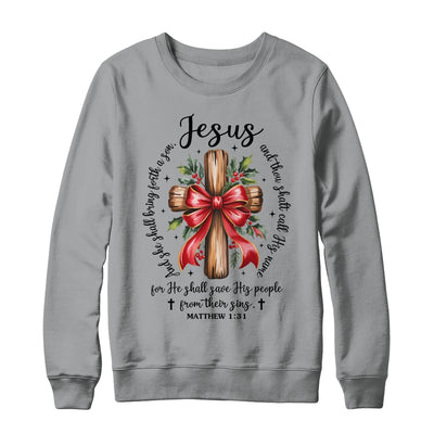Jesus Christmas She Shall Bring Forth A Son Christian Xmas Shirt & Sweatshirt | siriusteestore