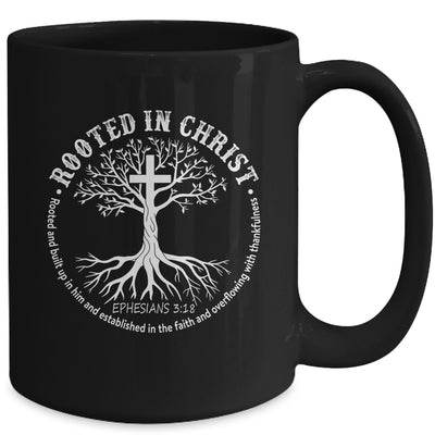 Jesus Cross Pray Bible Rooted In Christ Christian Men Women Mug | siriusteestore