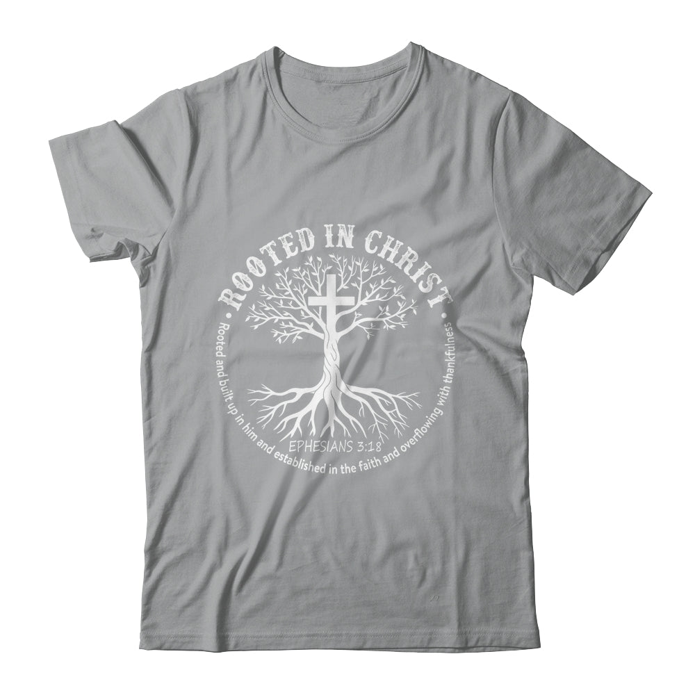 Jesus Cross Pray Bible Rooted In Christ Christian Men Women Shirt & Hoodie | siriusteestore