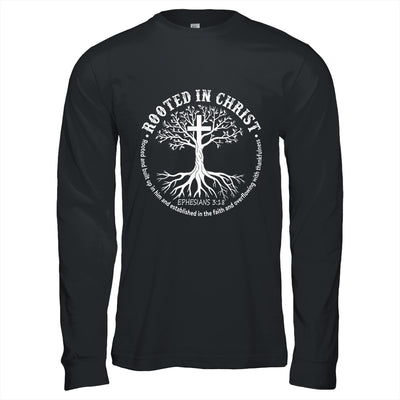 Jesus Cross Pray Bible Rooted In Christ Christian Men Women Shirt & Hoodie | siriusteestore