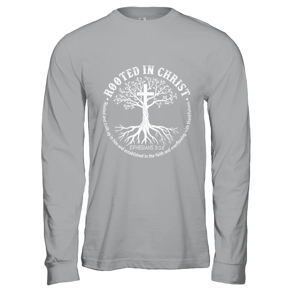 Jesus Cross Pray Bible Rooted In Christ Christian Men Women Shirt & Hoodie | siriusteestore