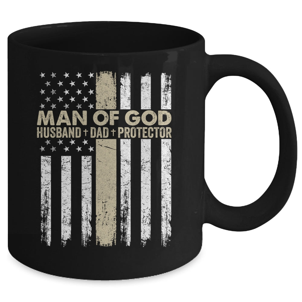 Jesus God Religious Man Of God Husband Dad Protector Mug | siriusteestore