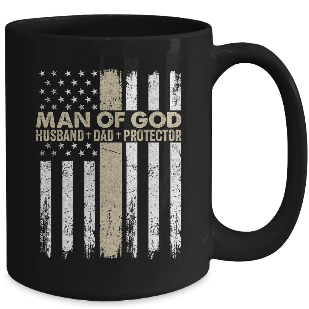 Jesus God Religious Man Of God Husband Dad Protector Mug | siriusteestore