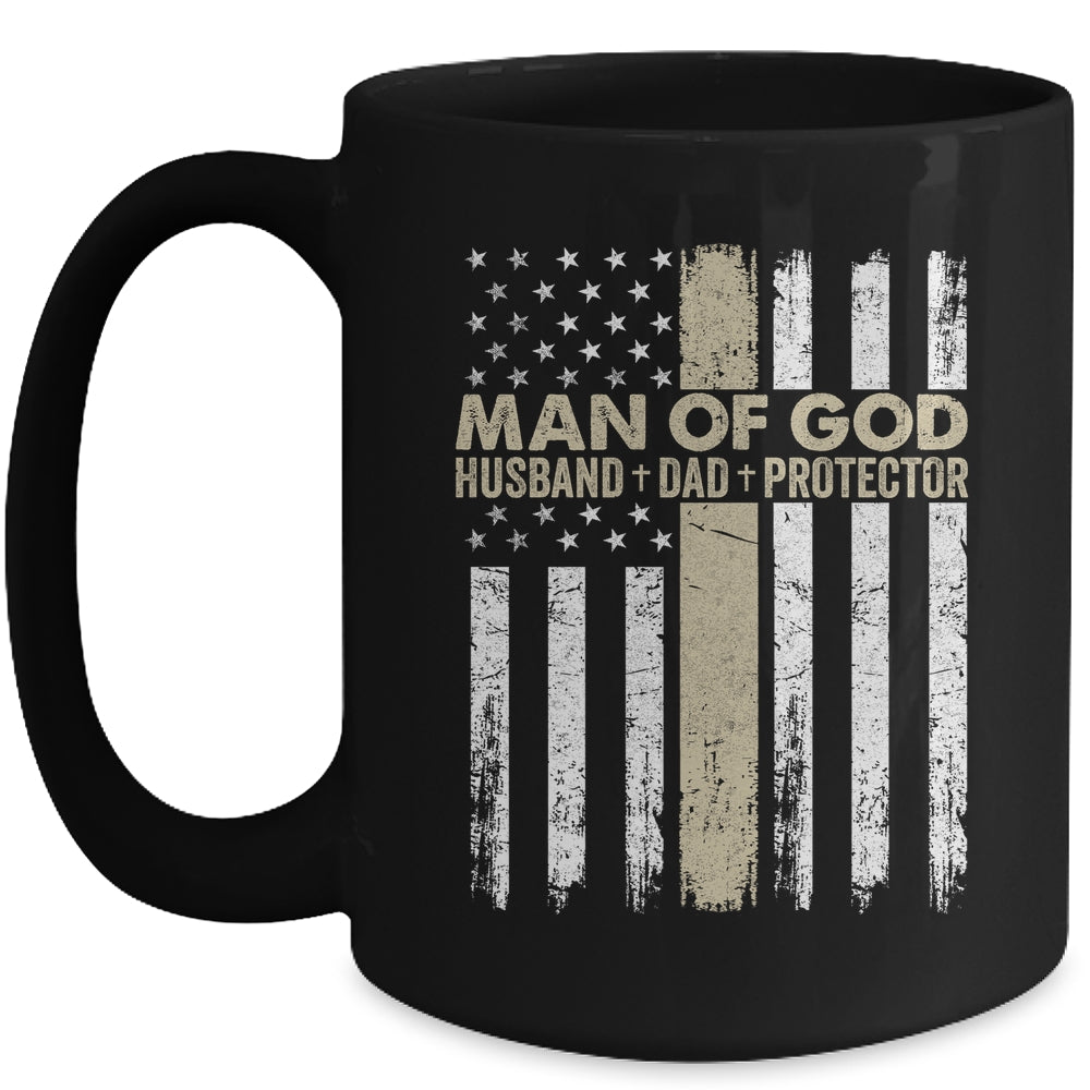 Jesus God Religious Man Of God Husband Dad Protector Mug | siriusteestore