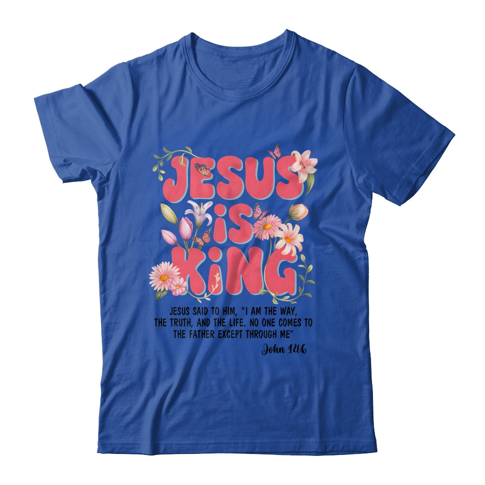 Jesus Is King Christian Women Girls Kids Floral Religious Shirt & Hoodie | siriusteestore