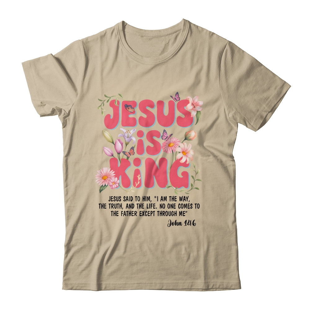 Jesus Is King Christian Women Girls Kids Floral Religious Shirt & Hoodie | siriusteestore