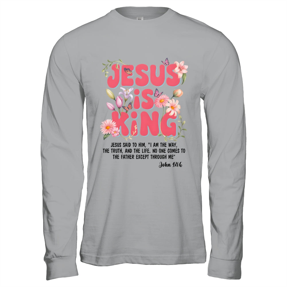 Jesus Is King Christian Women Girls Kids Floral Religious Shirt & Hoodie | siriusteestore