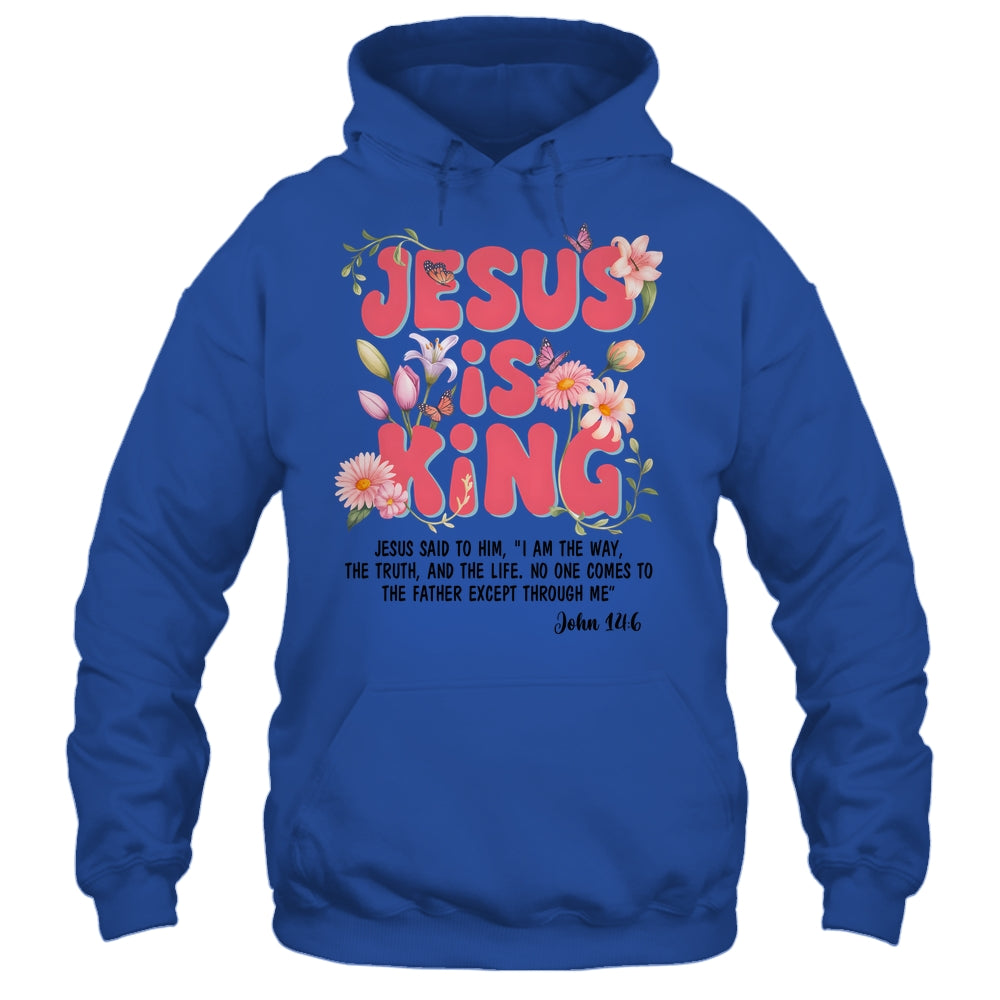 Jesus Is King Christian Women Girls Kids Floral Religious Shirt & Hoodie | siriusteestore