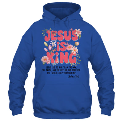 Jesus Is King Christian Women Girls Kids Floral Religious Shirt & Hoodie | siriusteestore