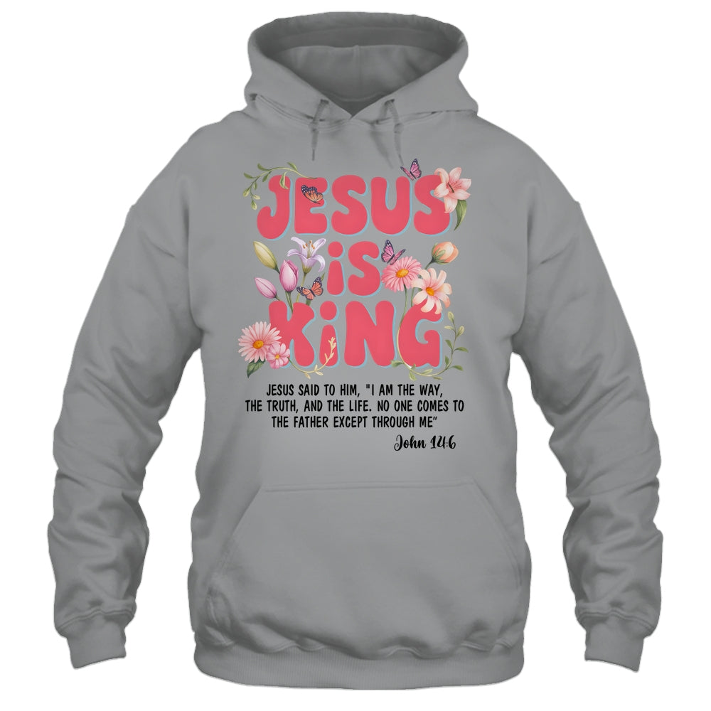 Jesus Is King Christian Women Girls Kids Floral Religious Shirt & Hoodie | siriusteestore