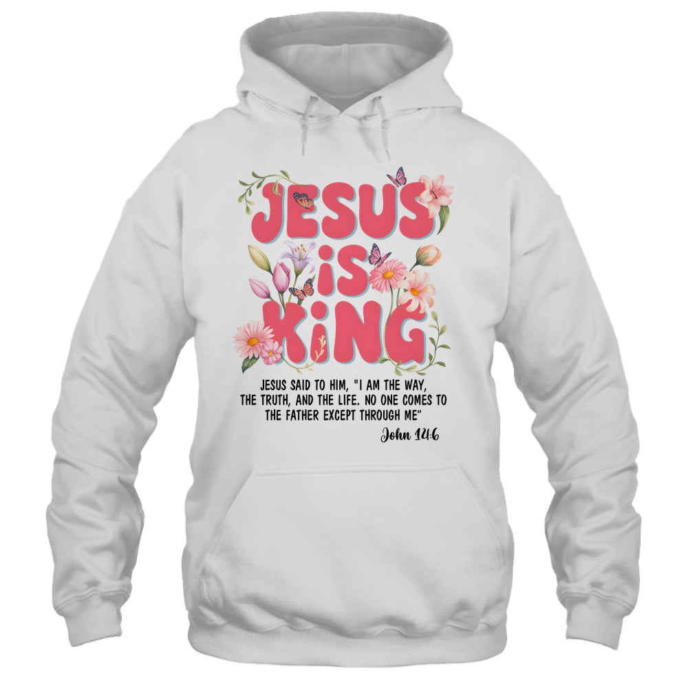 Jesus Is King Christian Women Girls Kids Floral Religious Shirt & Hoodie | siriusteestore
