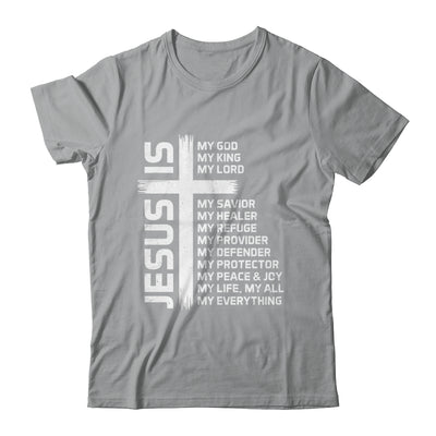 Jesus Is My God King Lord And Savior Cross Christian Christ Shirt & Hoodie | siriusteestore