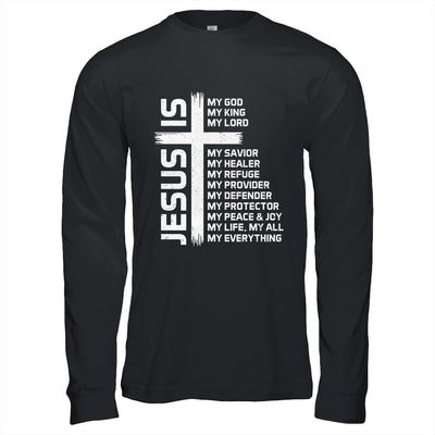 Jesus Is My God King Lord And Savior Cross Christian Christ Shirt & Hoodie | siriusteestore