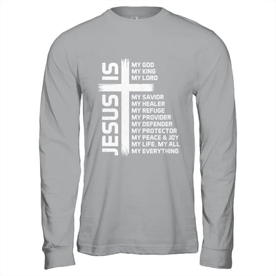Jesus Is My God King Lord And Savior Cross Christian Christ Shirt & Hoodie | siriusteestore