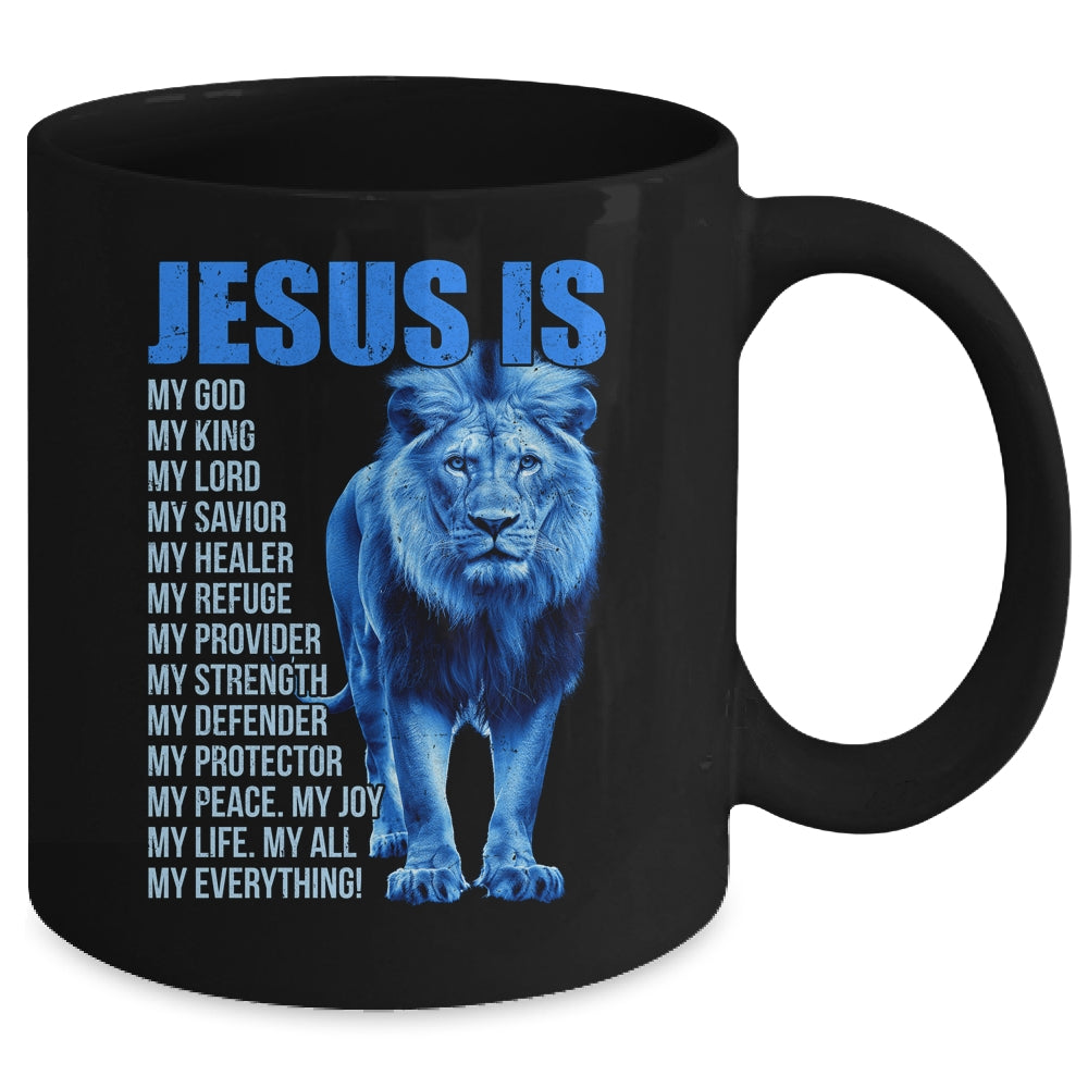 Jesus Is My God King Lord Savior Lion Christian Religious Mug | siriusteestore