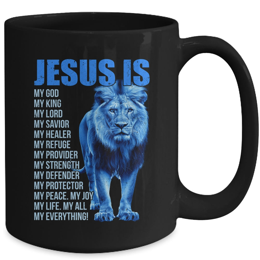 Jesus Is My God King Lord Savior Lion Christian Religious Mug | siriusteestore
