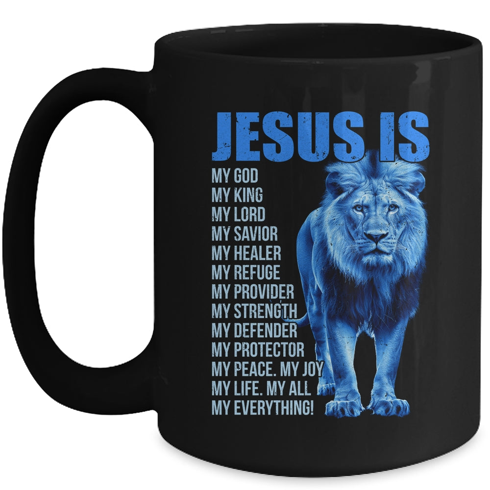 Jesus Is My God King Lord Savior Lion Christian Religious Mug | siriusteestore