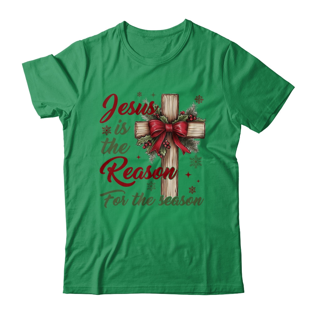 Jesus Is The Reason For The Season Christmas Coquette Bow Shirt & Sweatshirt | siriusteestore