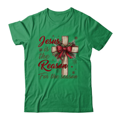 Jesus Is The Reason For The Season Christmas Coquette Bow Shirt & Sweatshirt | siriusteestore